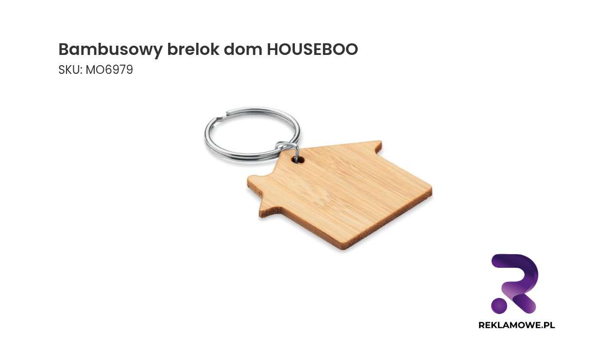 Bambusowy brelok dom HOUSEBOO Bambusowy brelok w kształcie domu HOUSEBOO
