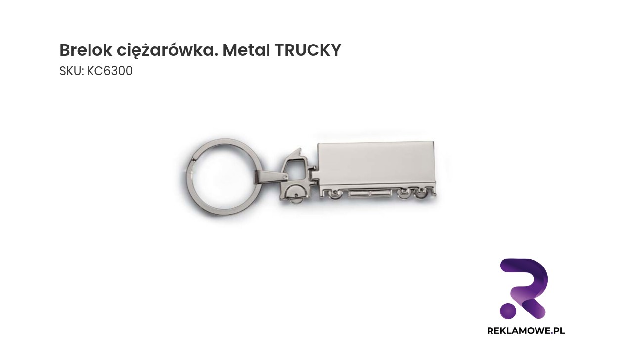 Brelok w kształcie ciężarówki wykonany z metalu