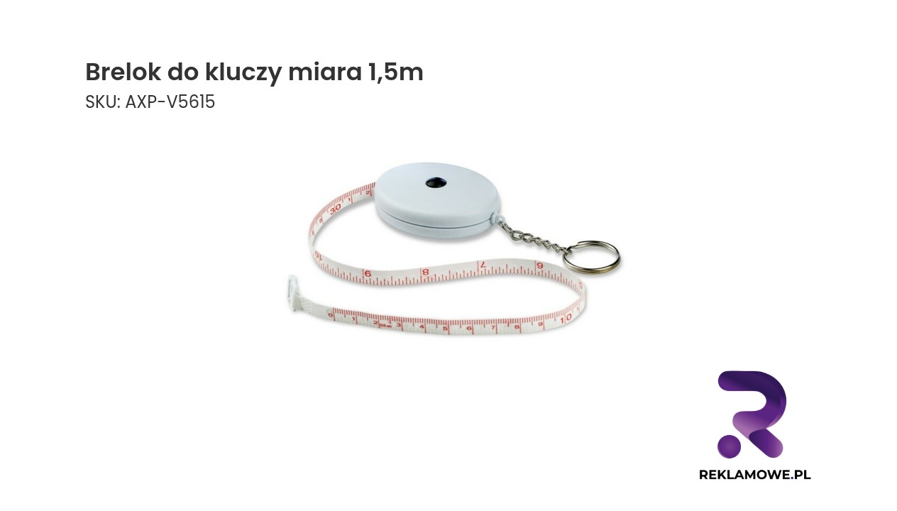 Brelok do kluczy, miara 1,5m Brelok do kluczy z miarką 1,5 metra