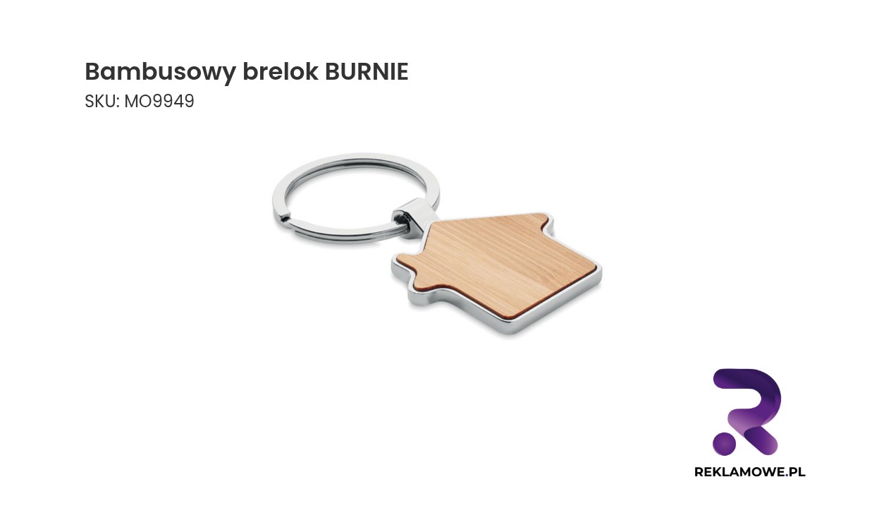 Bambusowy brelok BURNIE – ekologiczny brelok z bambusa