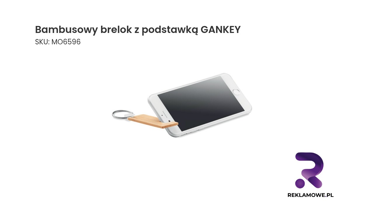 Bambusowy brelok z podstawką GANKEY do kluczy