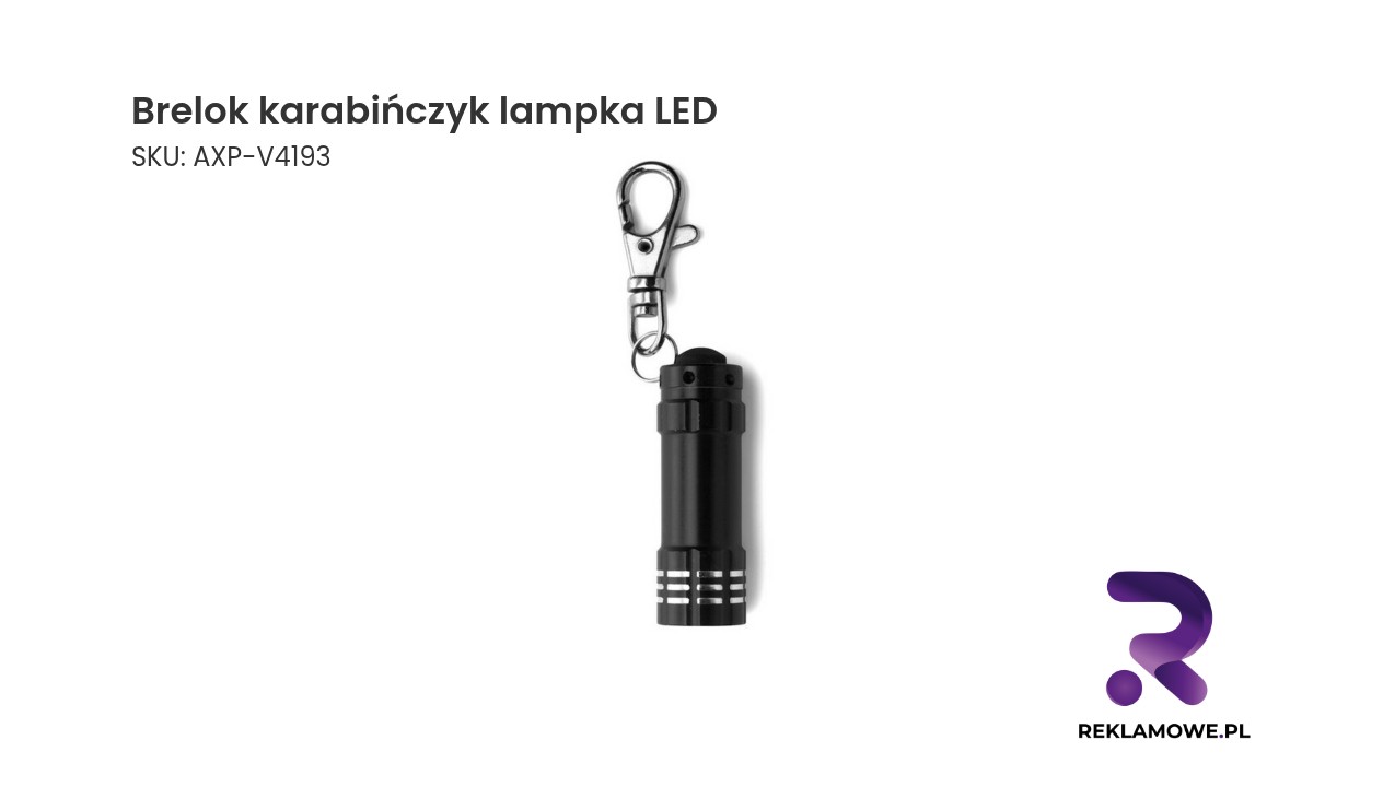 Brelok karabińczyk z lampką LED