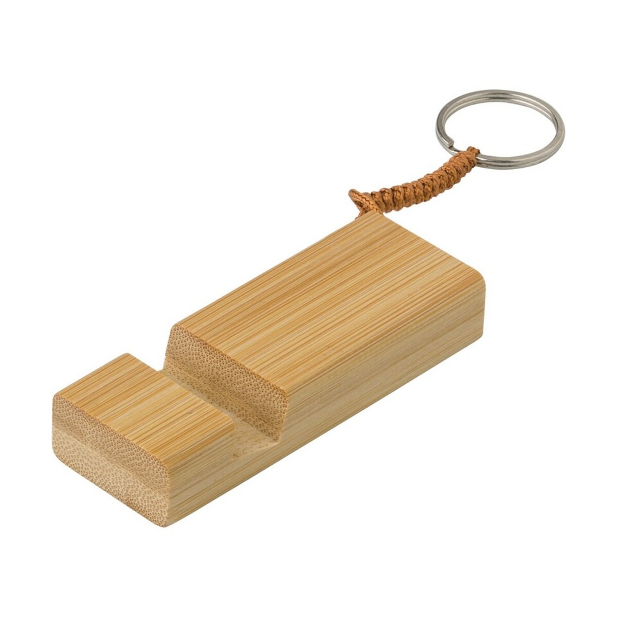 Bambusowy brelok do kluczy, stojak na telefon V0282-16_AAA01