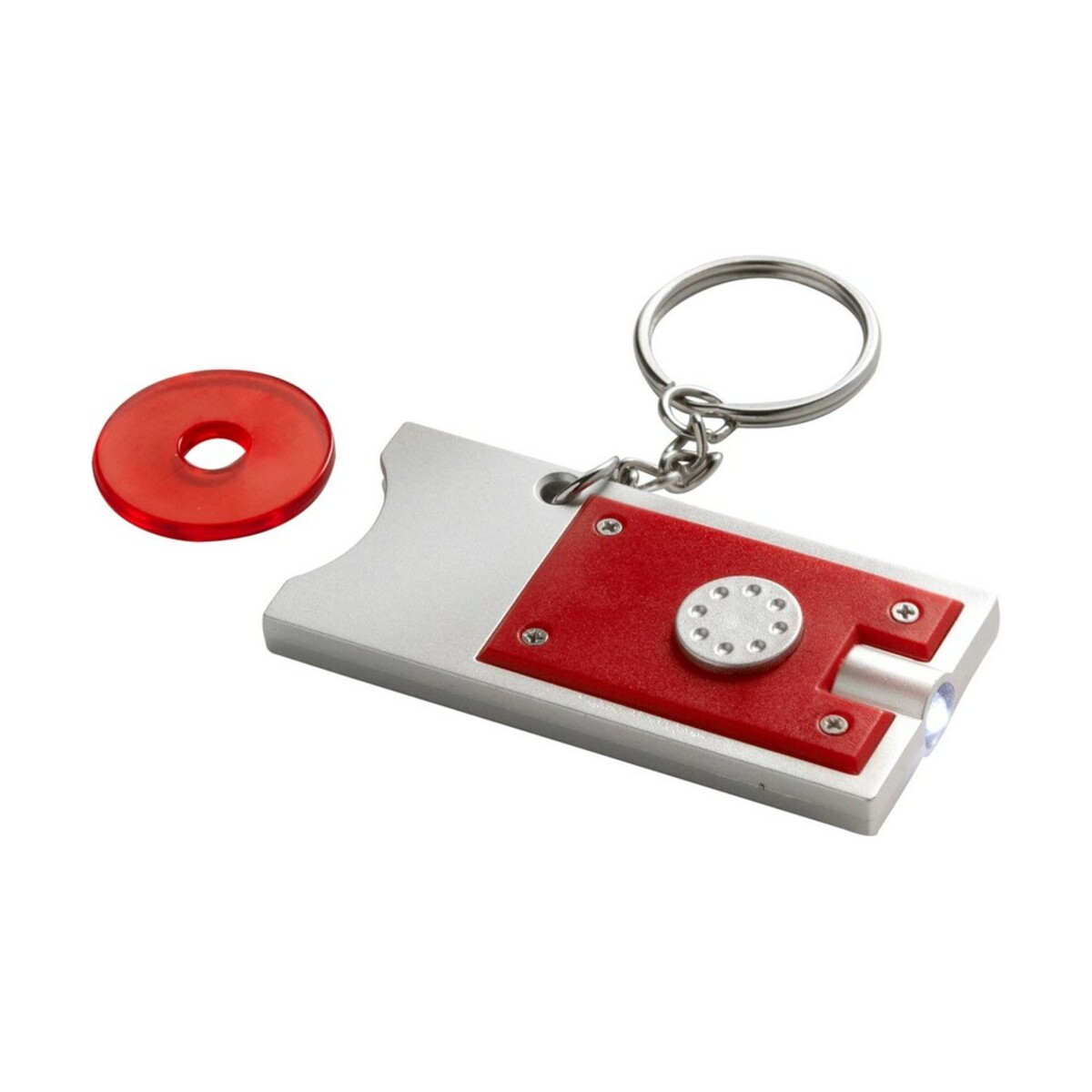 Brelok do kluczy, żeton do wózka na zakupy, lampka LED V2452-03_AAB01