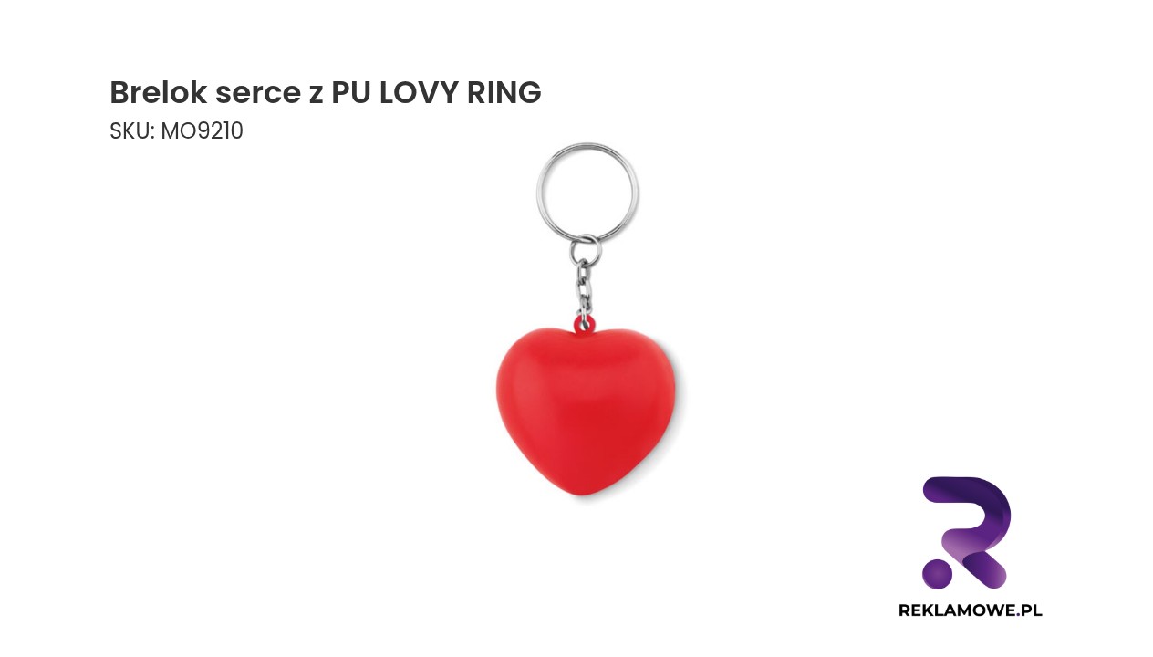 Brelok w kształcie serca z PU LOVY RING