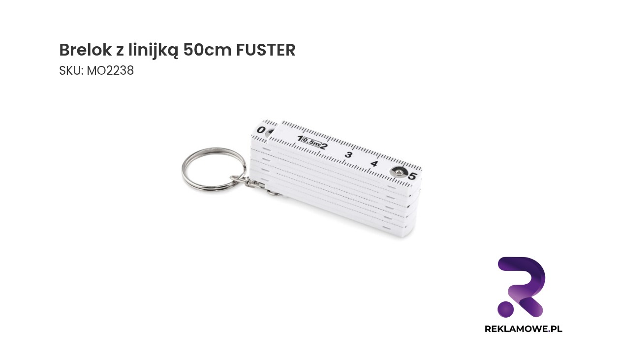 Brelok z linijką 50 cm FUSTER – praktyczny brelok z miarką