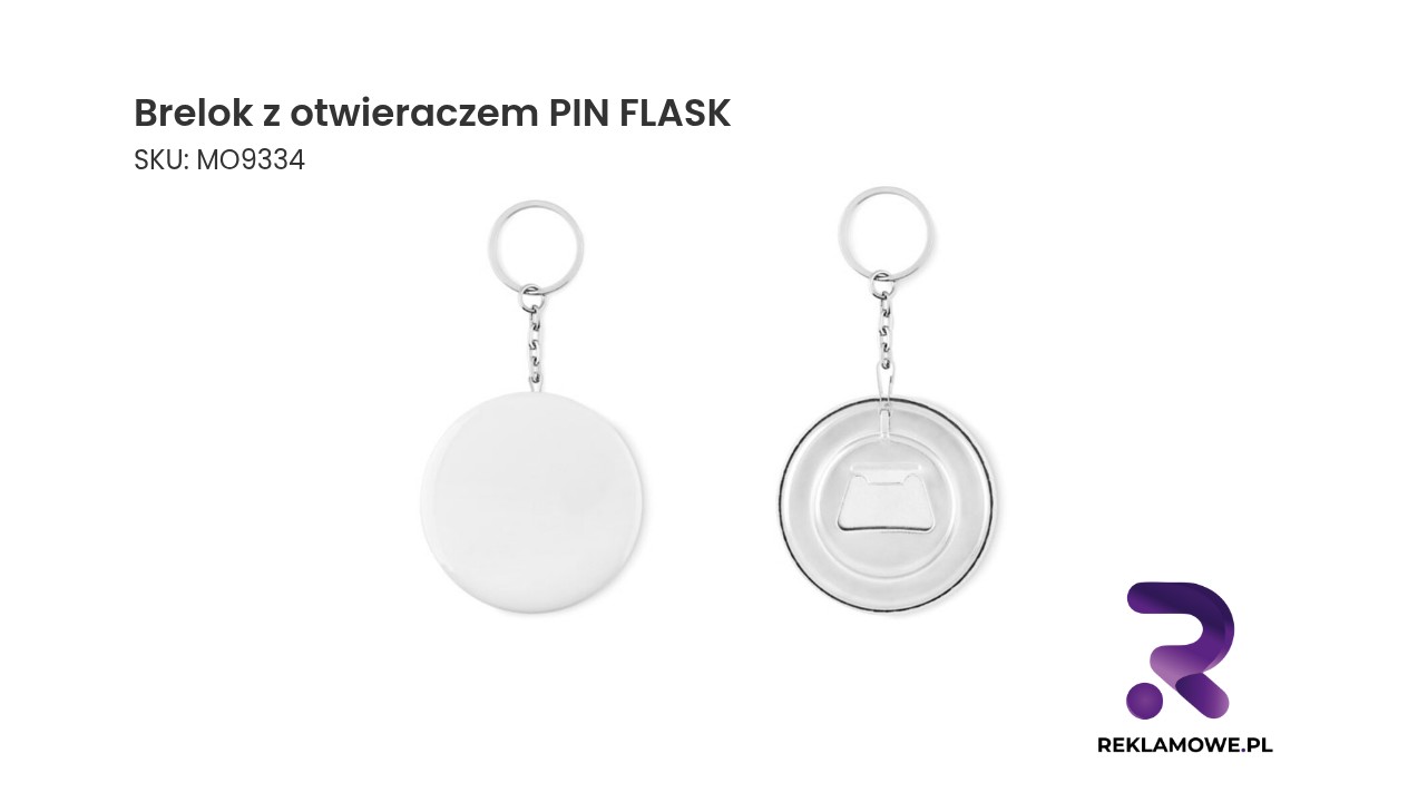 Brelok z otwieraczem w kształcie manierki PIN FLASK