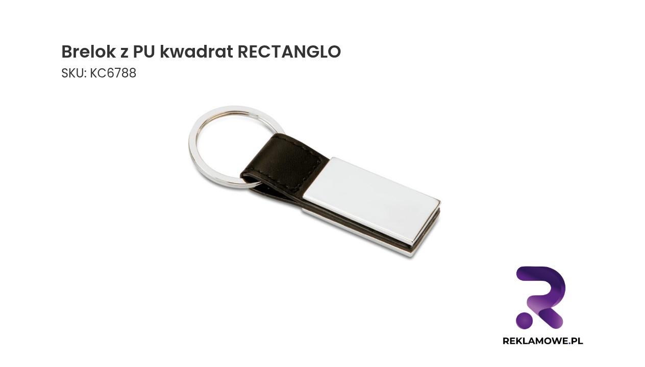 Brelok z PU, kwadrat RECTANGLO Brelok z PU kwadrat RECTANGLO - elegancki brelok do kluczy