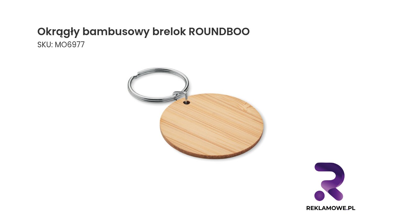 Okrągły bambusowy brelok Roundboo