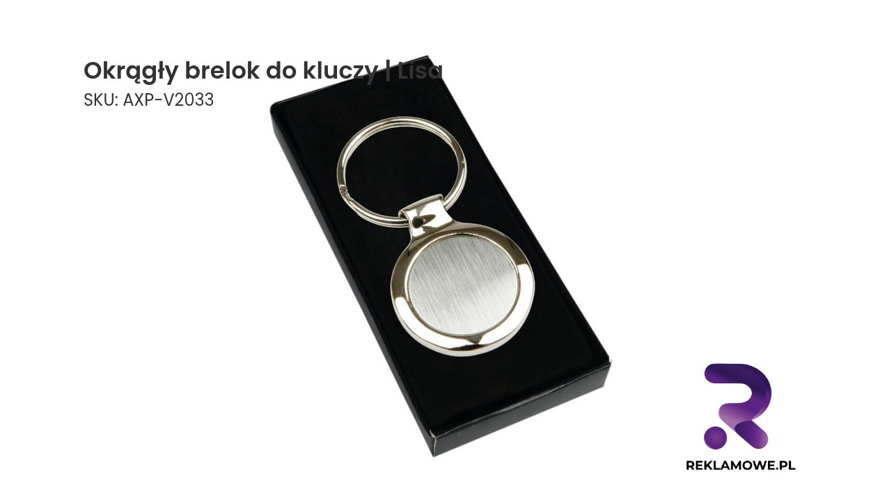 Okrągły brelok do kluczy Lisa - stylowy brelok do kluczy