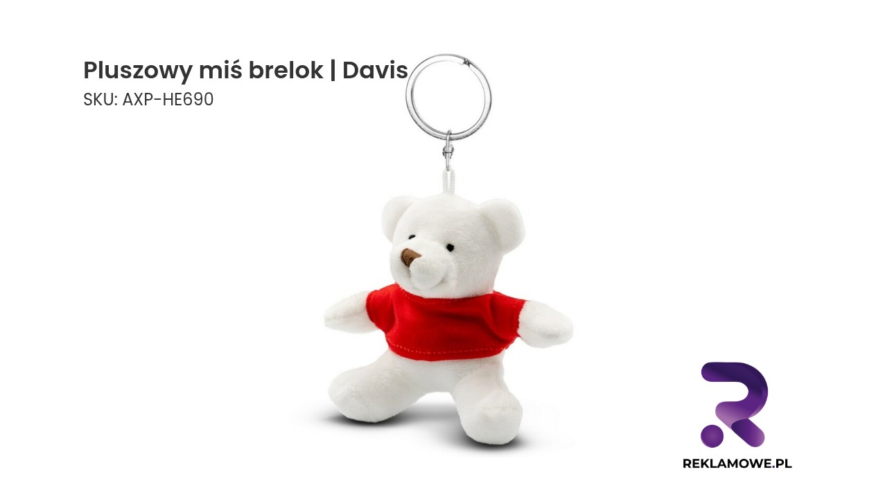 Pluszowy miś, brelok | Davis Pluszowy miś brelok Davis - miękki brelok w kształcie misia