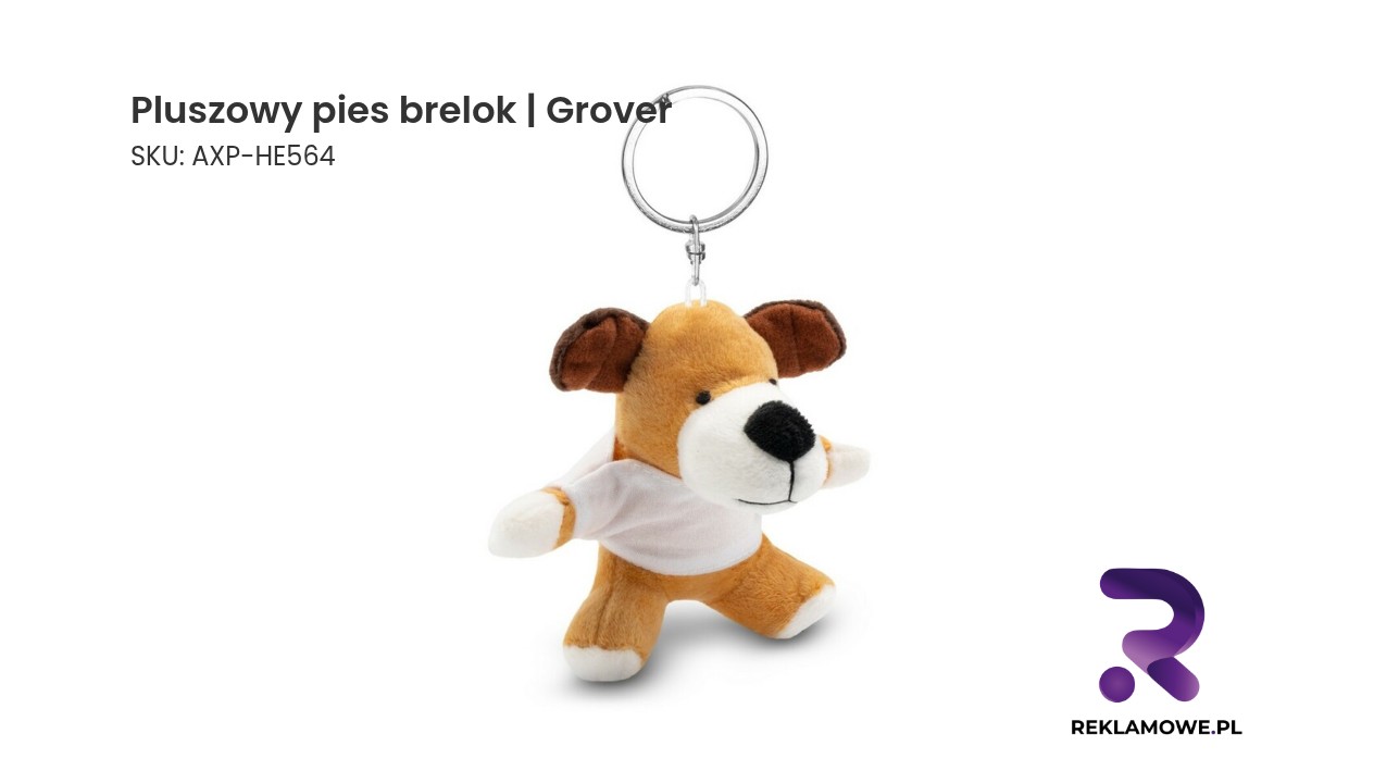Pluszowy pies brelok Grover - miękka przytulanka w formie breloka