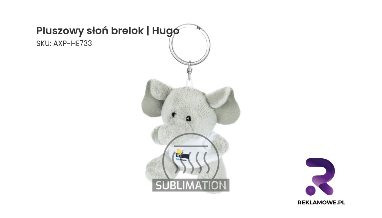 Pluszowy słoń brelok Hugo