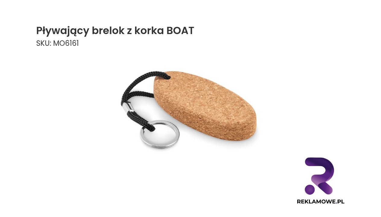 Brelok do kluczy z korka w kształcie łodzi
